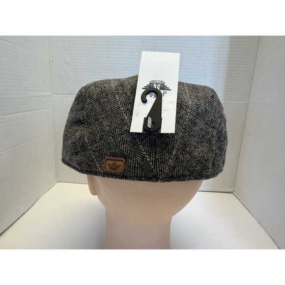 Men's/Women’s Dockers Plaid Herringbone TweedFlat Wool Blend Ivy Cap Sz S/M New - Picture 4 of 7